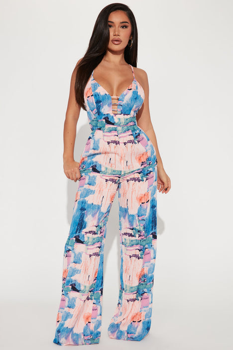 Fashion nova sales floral jumpsuit