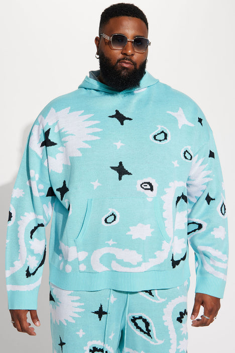 Blue hotsell paisley hoodie