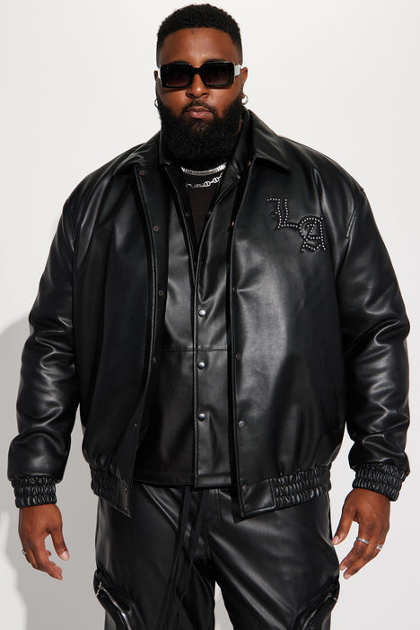Ruthless Studded Leather Jacket - Black