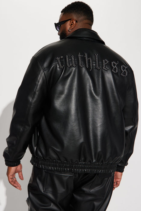 Ruthless Studded Leather Jacket - Black, Fashion Nova, Mens Jackets