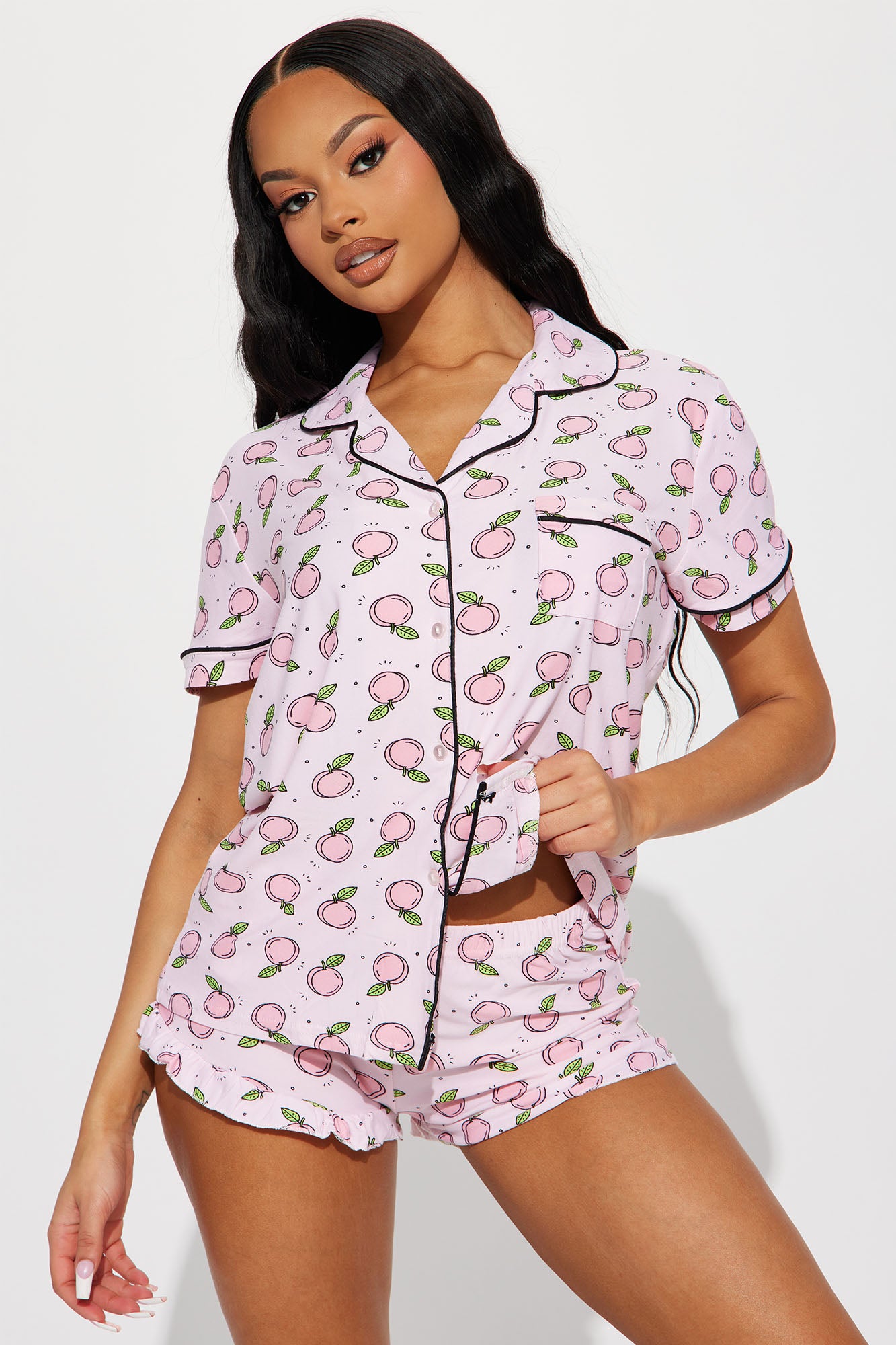 Peach pajama set best sale