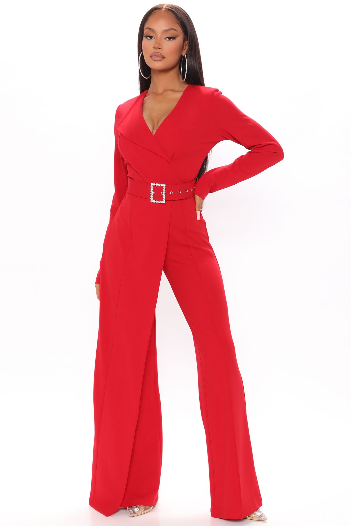 Buy style junkiie Red Double Georgette Tassel Ornamented Asymmetric Hem  Jumpsuit Online | Aza Fashions
