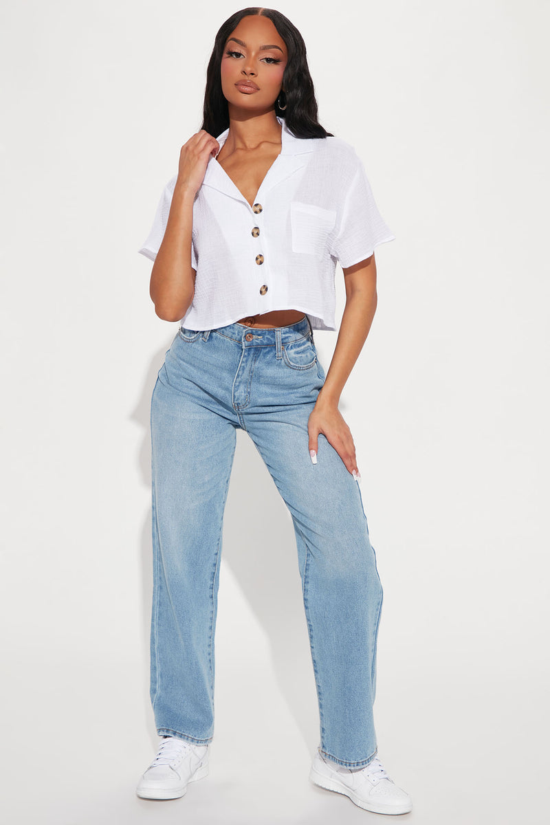 Zaria Shirt - White | Fashion Nova, Shirts & Blouses | Fashion Nova