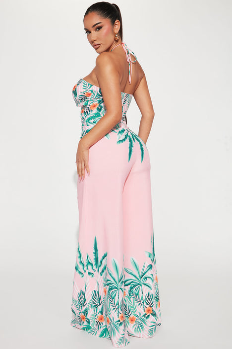 Fashion nova tropical jumpsuit hotsell