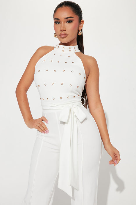 Fashion nova clearance white jumpsuit