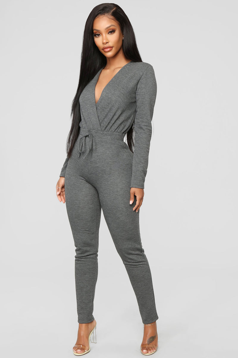 Anberlin French Terry Jumpsuit - Charcoal | Fashion Nova, Jumpsuits ...