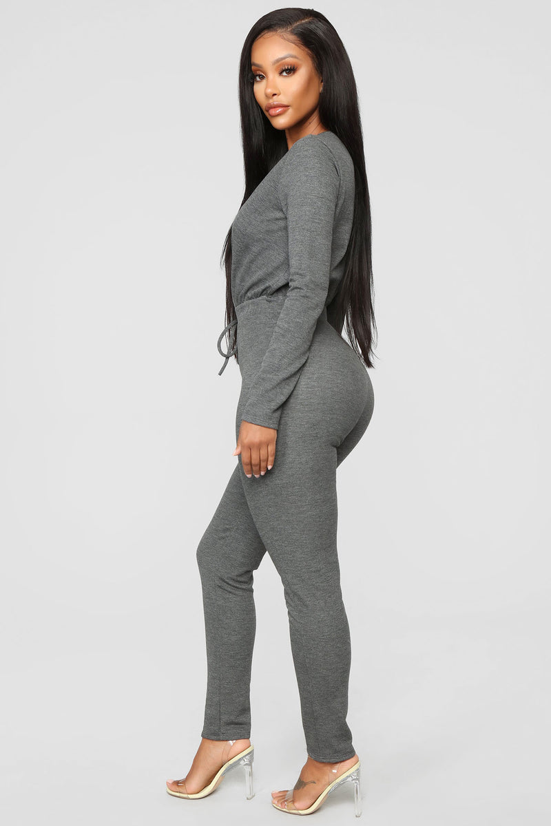 Anberlin French Terry Jumpsuit - Charcoal | Fashion Nova, Jumpsuits ...