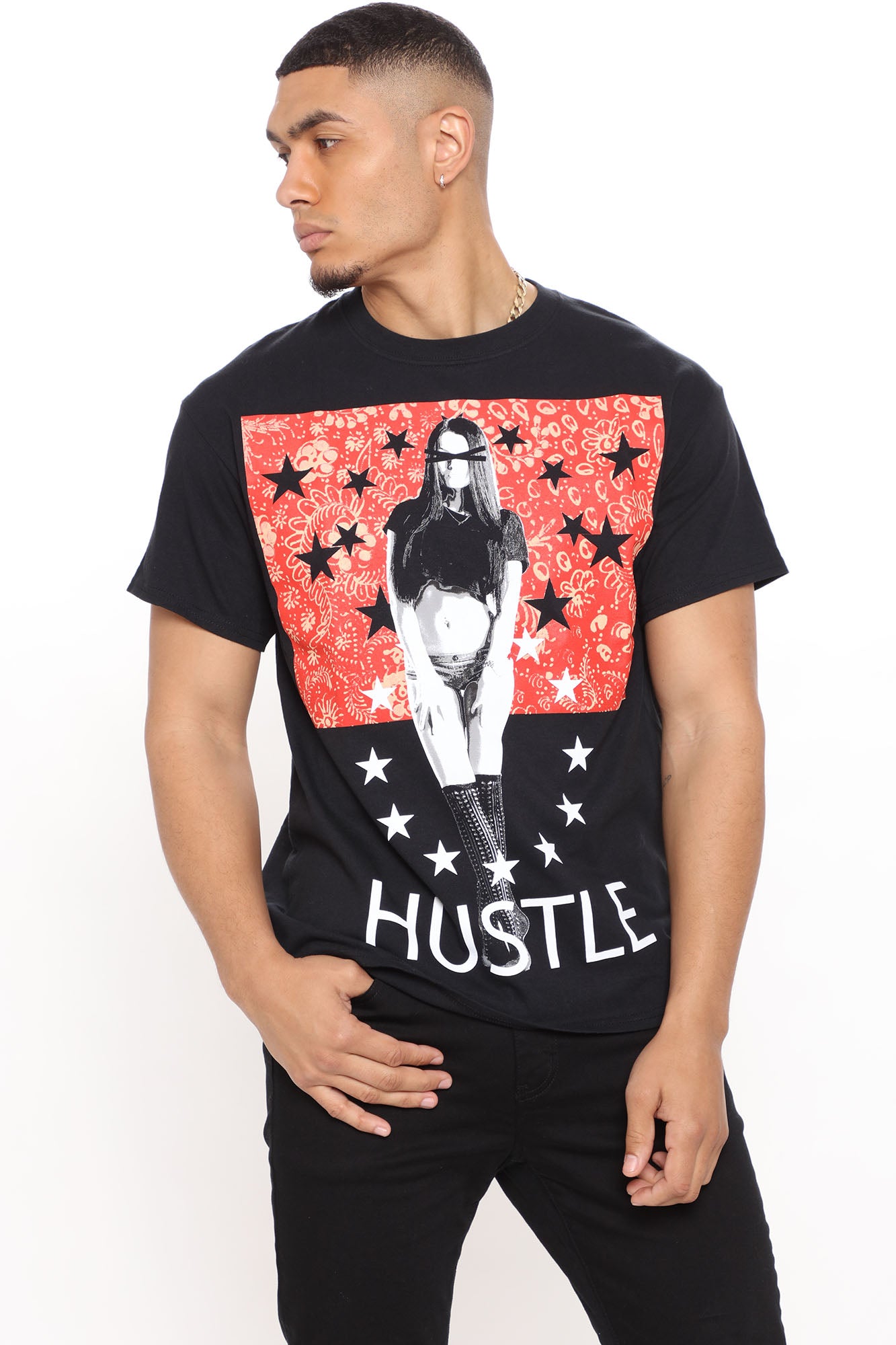 Hustle t on sale shirt with stars
