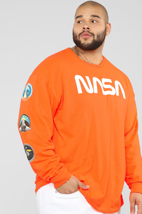 Lifted Long Sleeve Tee Orange Fashion Nova Mens Graphic Tees