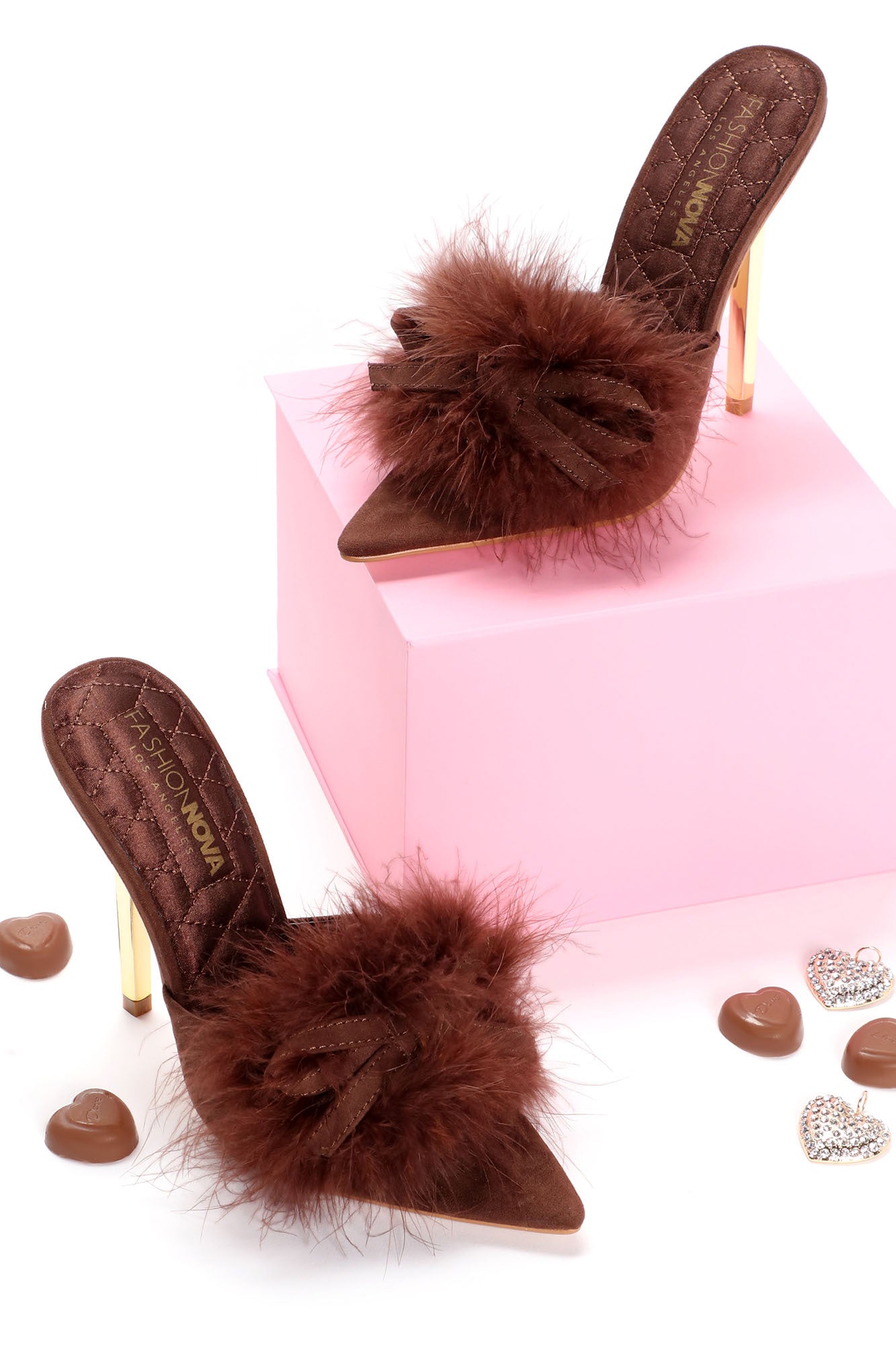 Louis Vuitton Pink Satin And Feather Mules (sz 7.5)  Louis vuitton pink,  Feather shoes, Pink high heel shoes