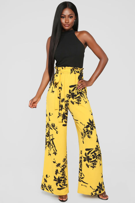 Mustard jumpsuit fashion nova best sale