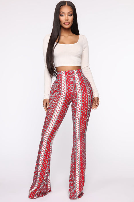 Fashion nova top bell bottom leggings