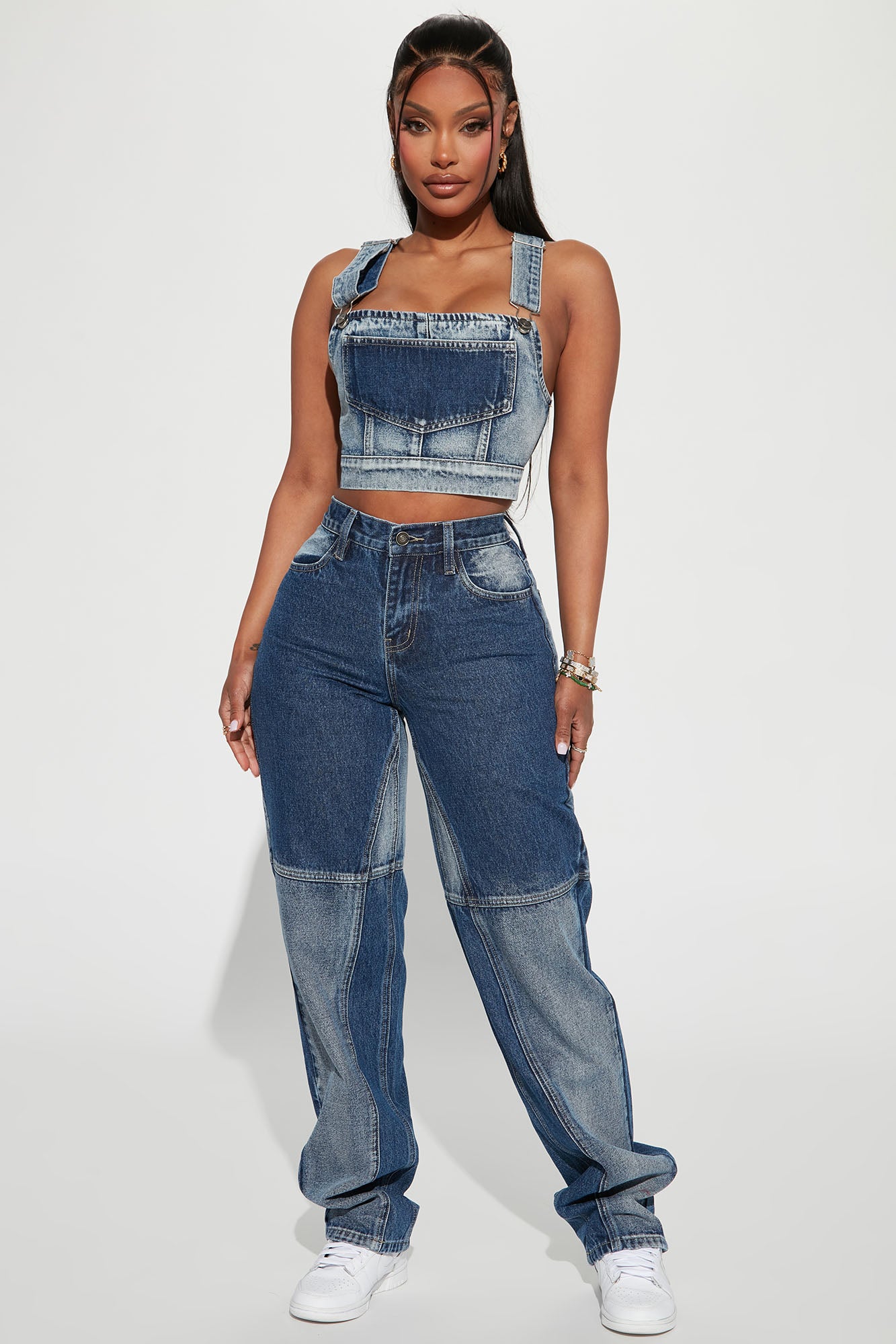 Fashion nova store two tone jeans