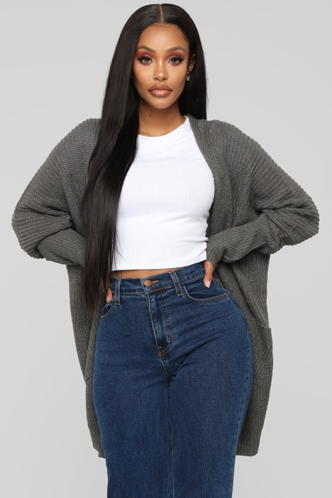 Reserved For You Cardigan Heather Grey Fashion Nova Sweaters