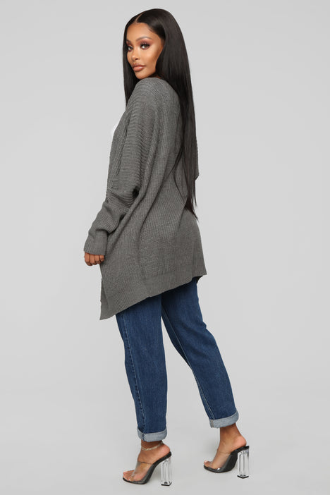 Reserved For You Cardigan Heather Grey Fashion Nova Sweaters