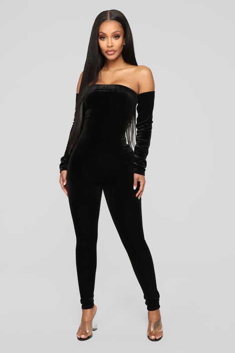 Soothe Velvet Jumpsuit Black Fashion Nova Jumpsuits Fashion