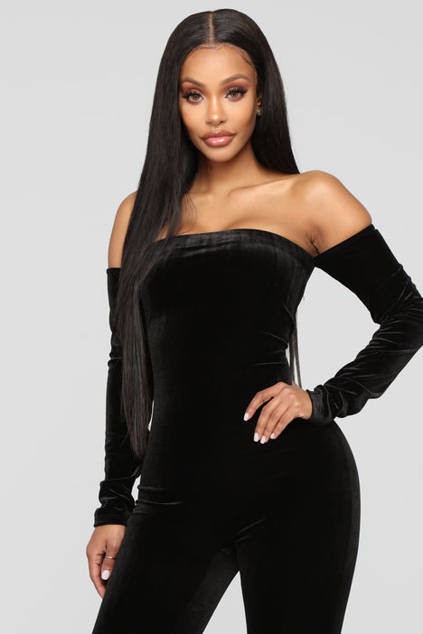 Soothe Velvet Jumpsuit Black Fashion Nova Jumpsuits Fashion