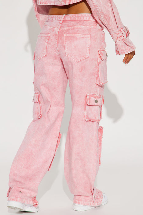 Fashion nova pink jeans on sale