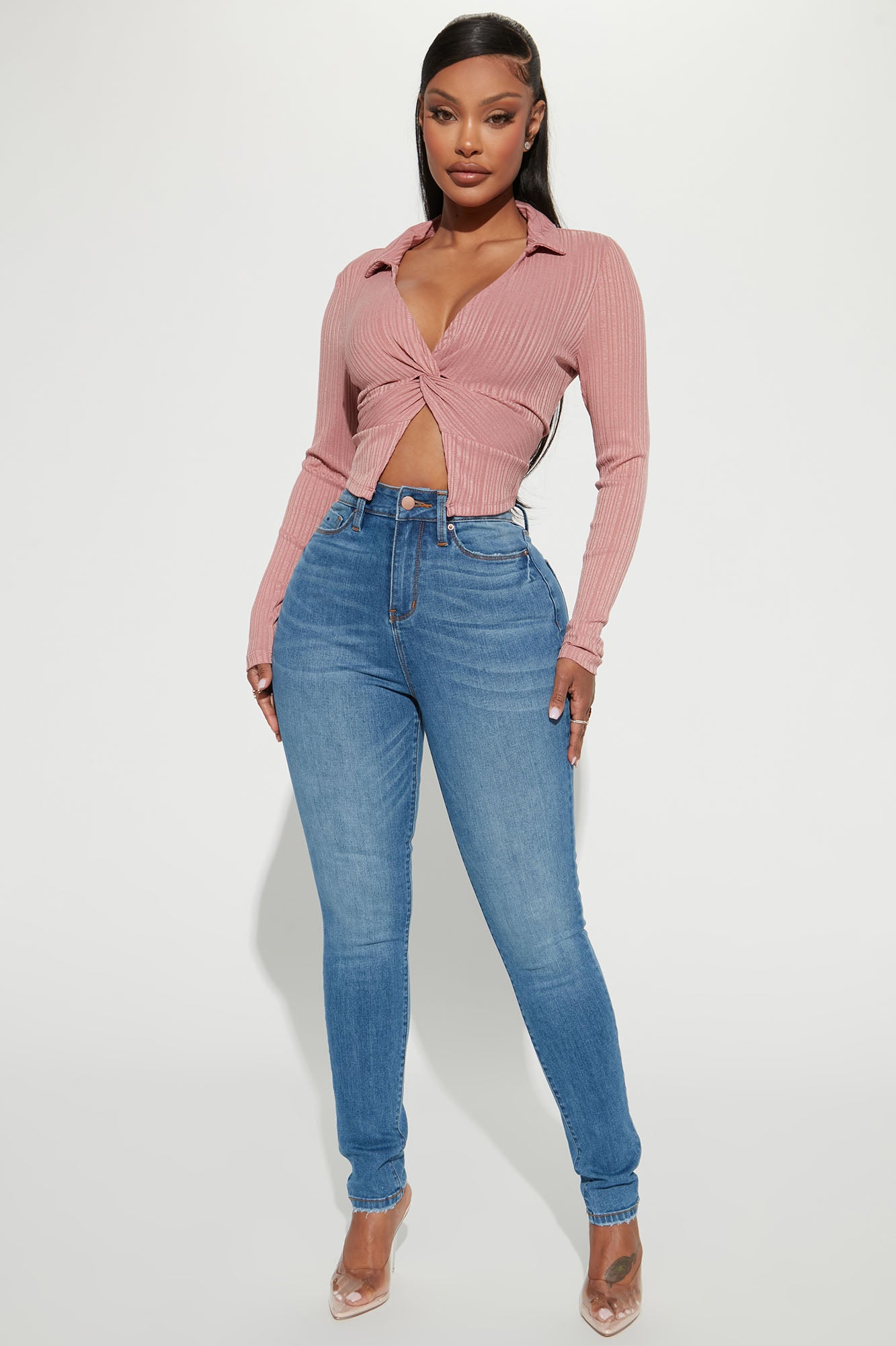 On The List Deluxe Stretch Skinny Jean Medium Wash