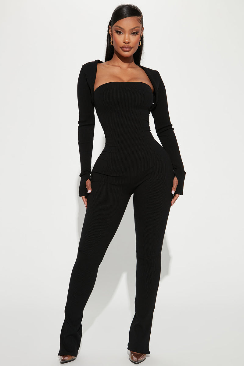 Jeanette Snatched Jumpsuit Set - Black | Fashion Nova, Jumpsuits ...