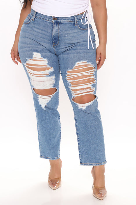 Fashion Nova, Jeans, Plus Size Fashion Nova Distressed Jeans