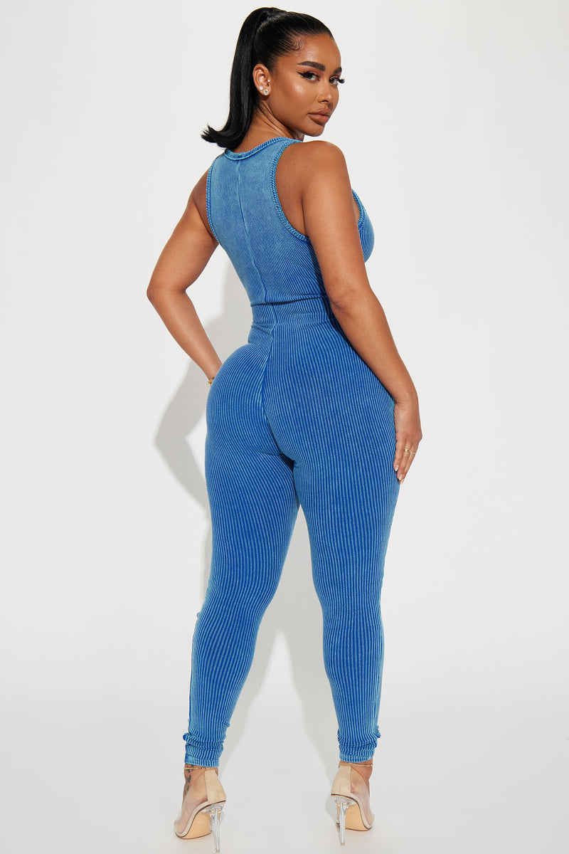 Sandra Mineral Wash Rib Jumpsuit - Navy | Fashion Nova, Jumpsuits ...