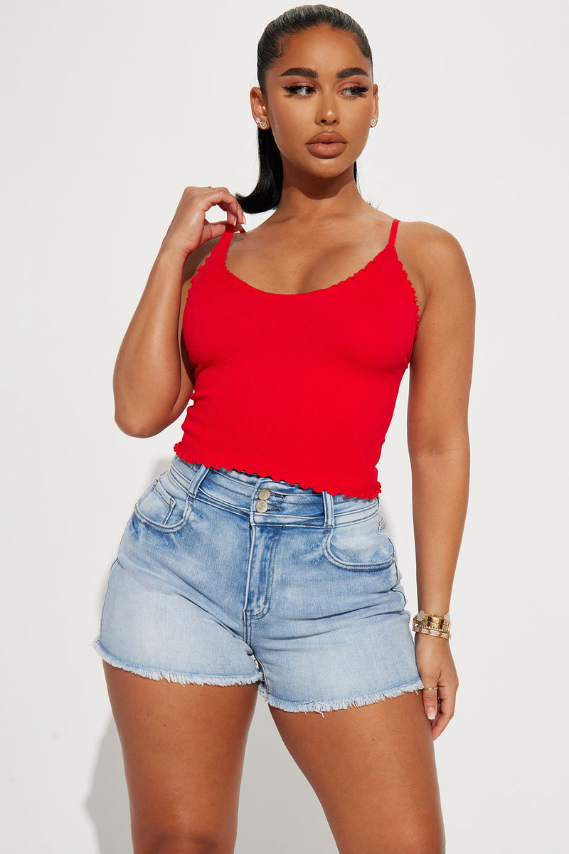 Teagan Seamless Cami Top Red Fashion Nova, Basic Tops & Bodysuits