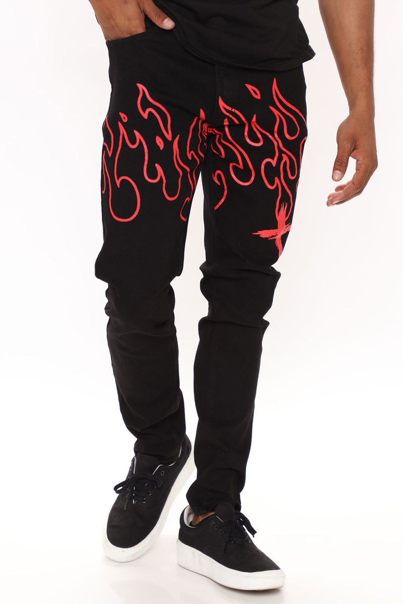 Drip Skinny Jean - Black/combo | Fashion Nova, Mens Jeans | Fashion Nova