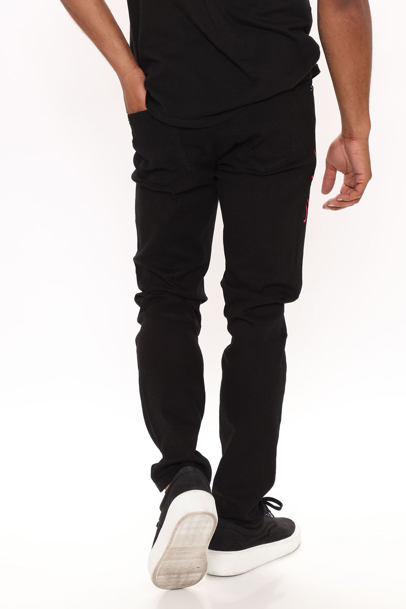 Drip Skinny Jean - Black/combo | Fashion Nova, Mens Jeans | Fashion Nova