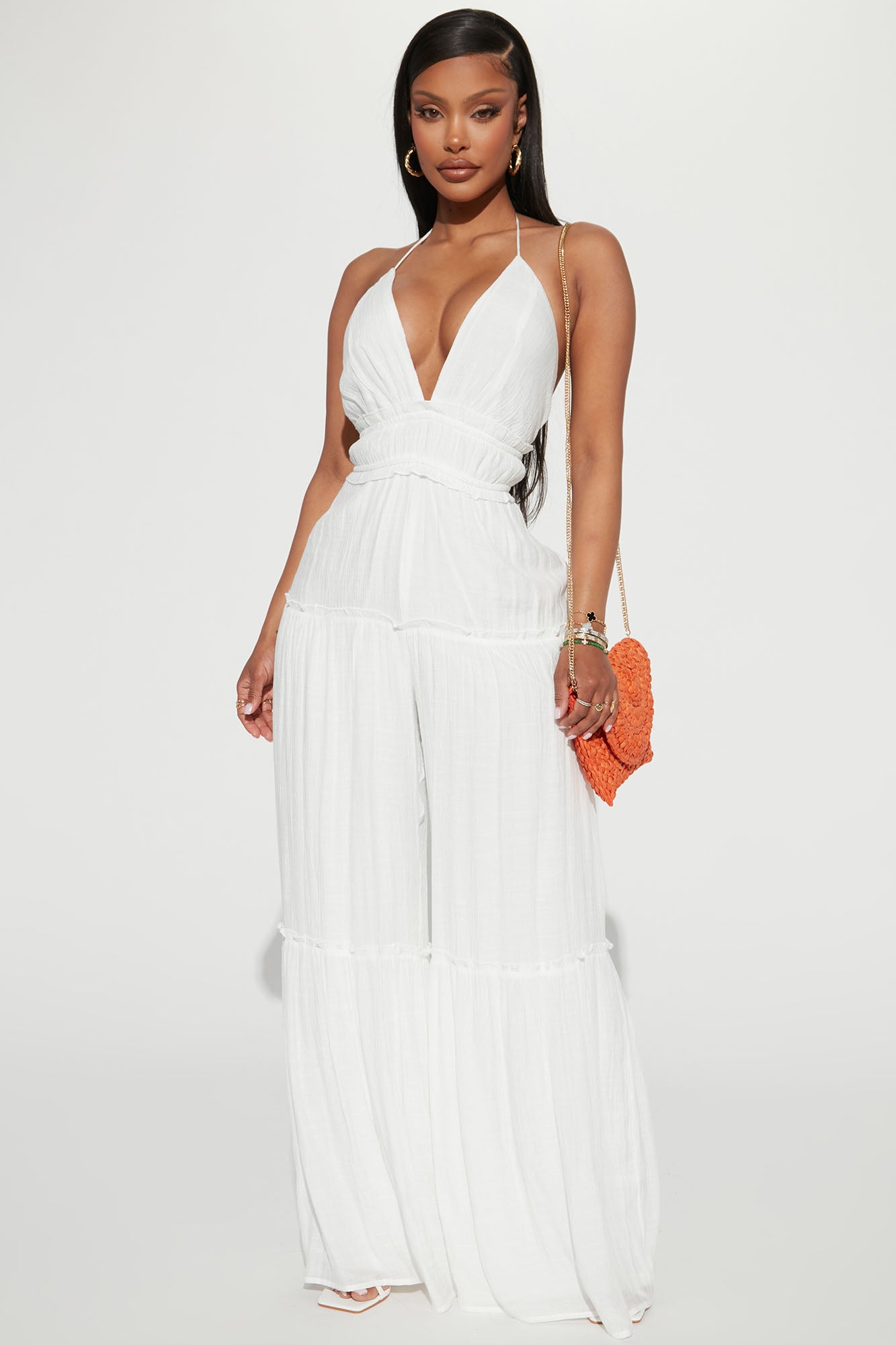 Gianna Gauze Jumpsuit White