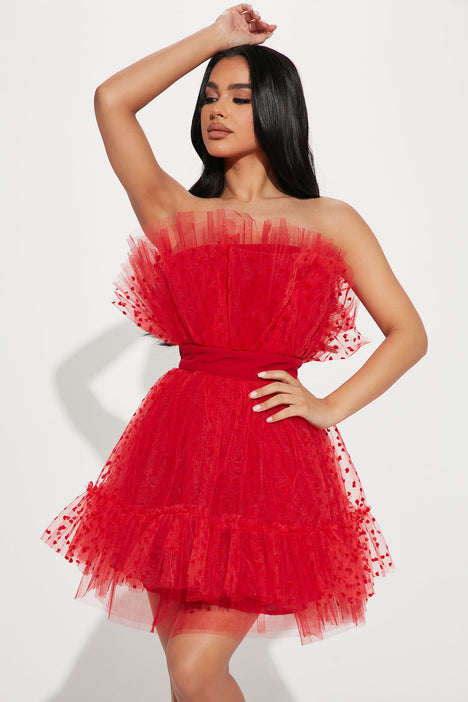 Red mini deals dress fashion nova