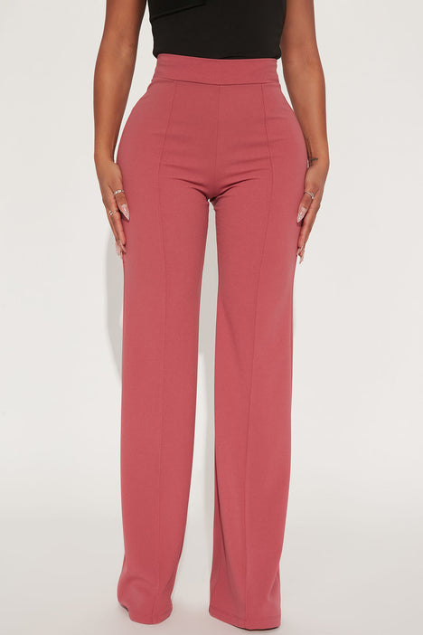 Tall Victoria High Waisted Dress Pants Mauve Fashion Nova