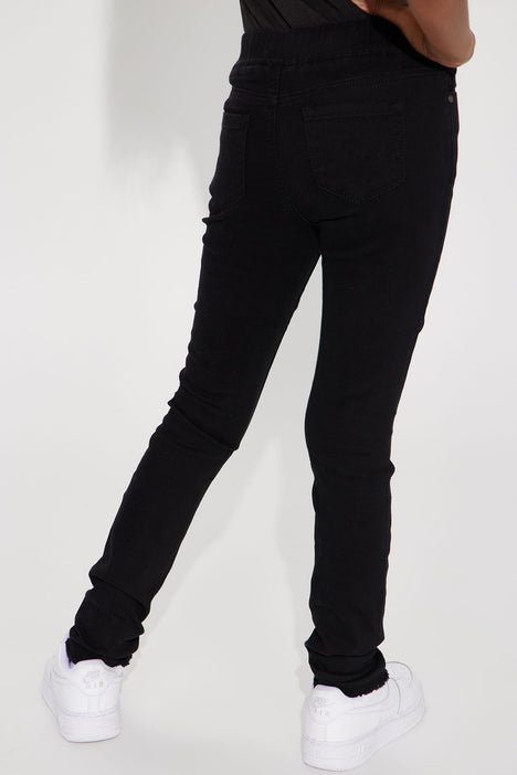 Black skinny discount jean joggers