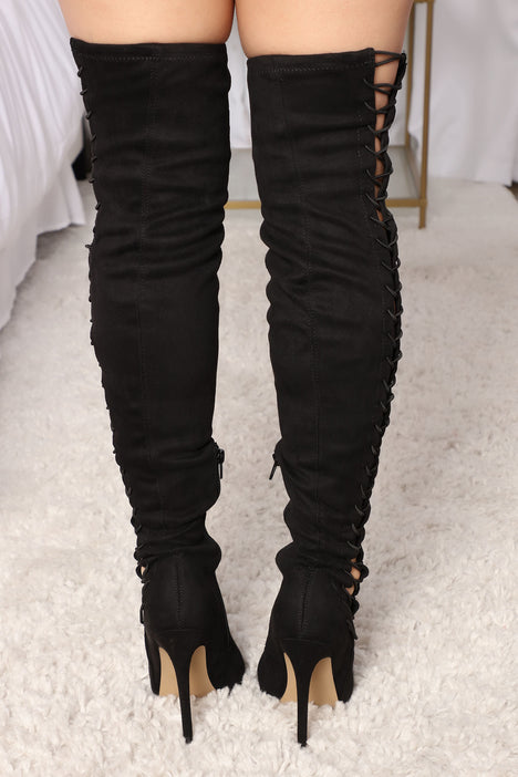 Girls Need Love Over The Knee Boots Black Fashion Nova Shoes