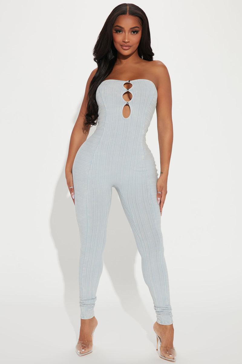 Emery Ribbed JumpsuitSky Blue Fashion Nova, Jumpsuits Fashion Nova