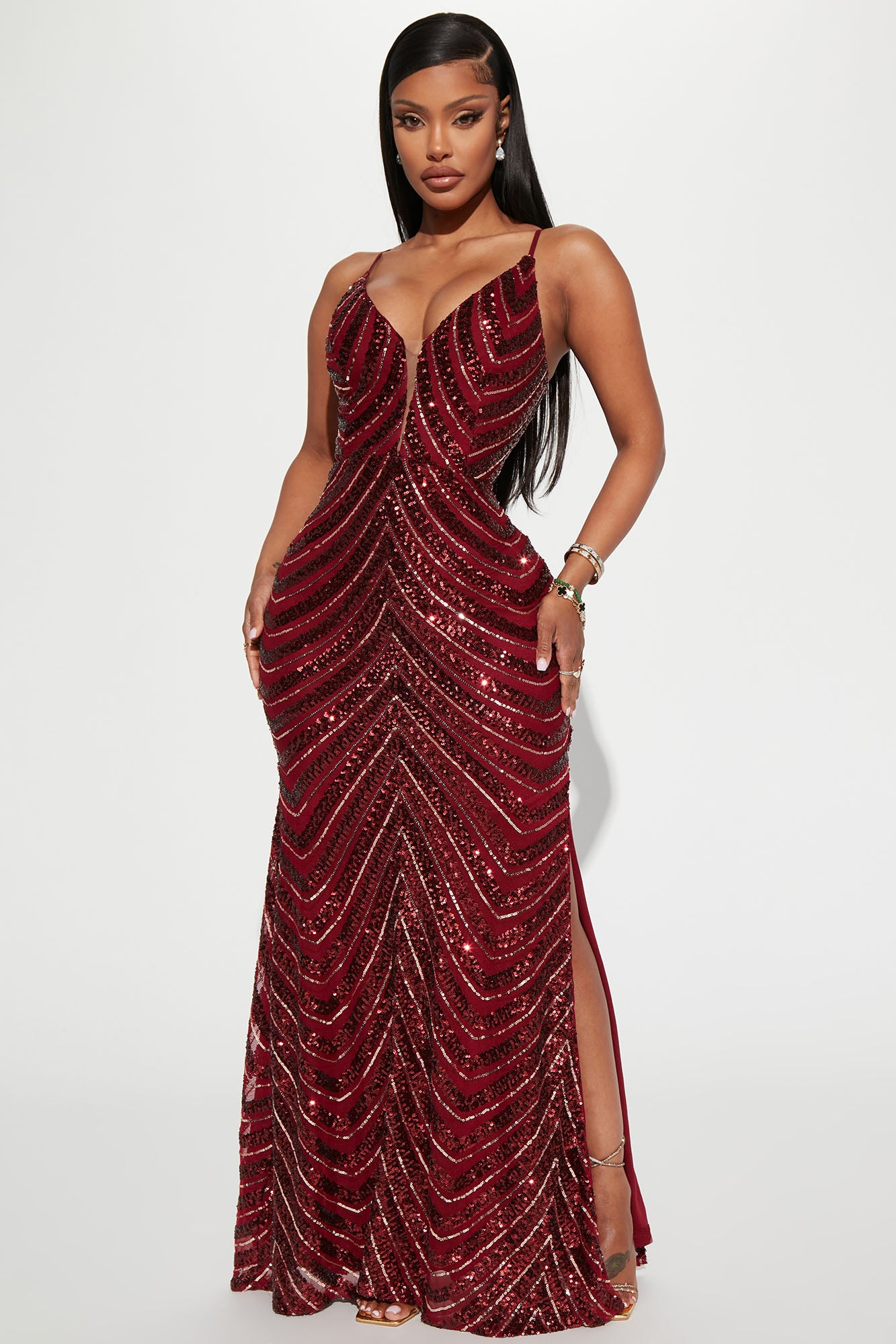 Julia Sequin Maxi Dress Wine Fashion Nova Dresses Fashion Nova