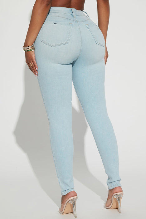 On The List Deluxe Stretch Skinny Jean - Light Wash, Fashion Nova, Jeans