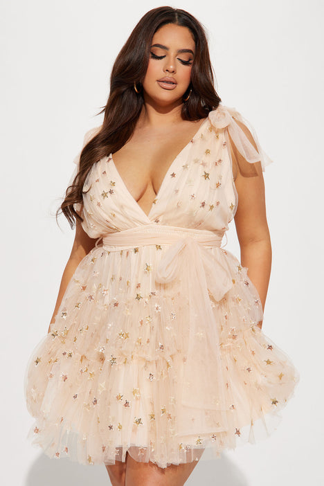 Seeing Stars Tulle Mini Dress Blush Fashion Nova Dresses