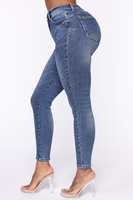 The Comeback Push Up Skinny Jeans Dark Wash
