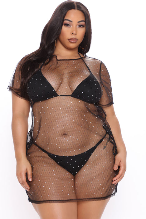 Sparkly Glitter Mesh Hot Bikini Cover Up Festival Outfit See Through Long  Skirt