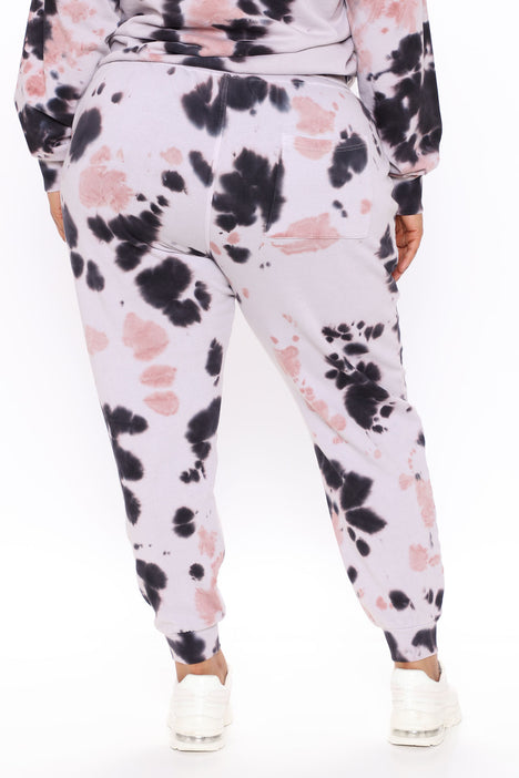 It s A Lifestyle Tie Dye Jogger Mauve Combo