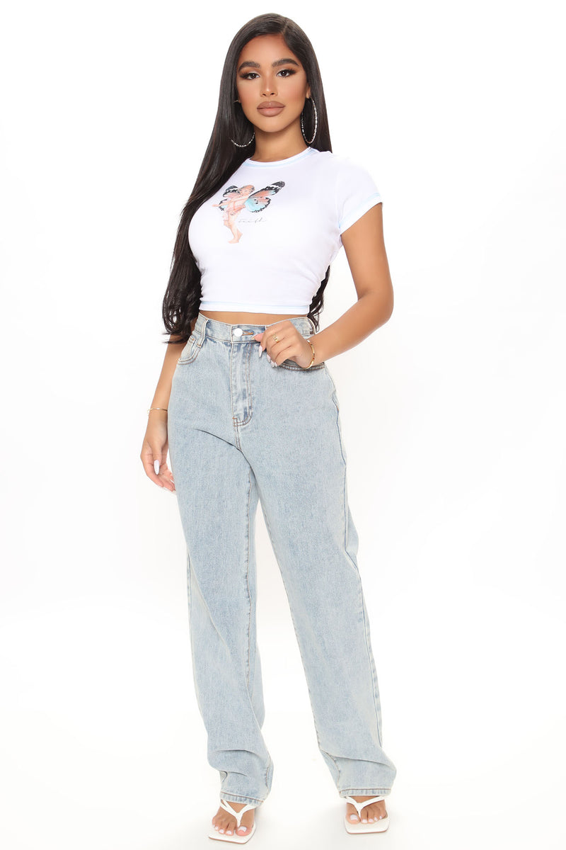 Angel Of Growth Baby Tee - Off White | Fashion Nova, Screens Tops and ...