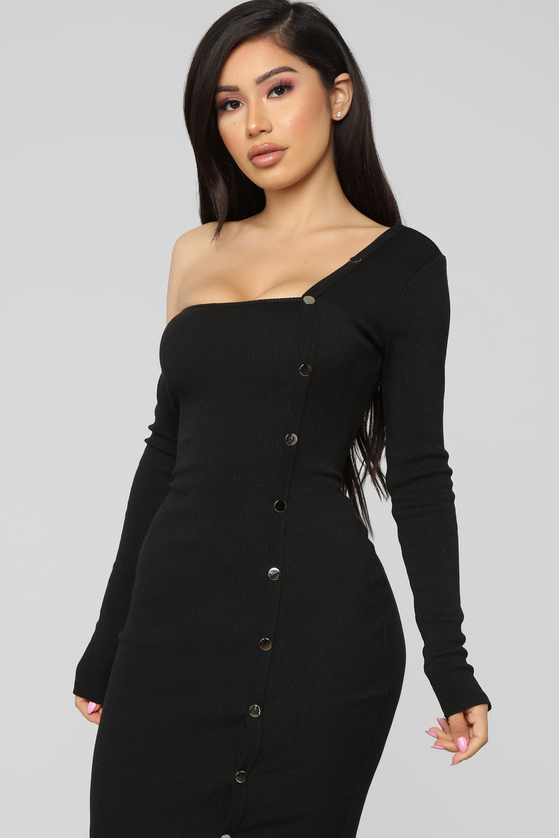 Keep Loving You Ribbed Mini Dress - Black | Fashion Nova, Dresses ...