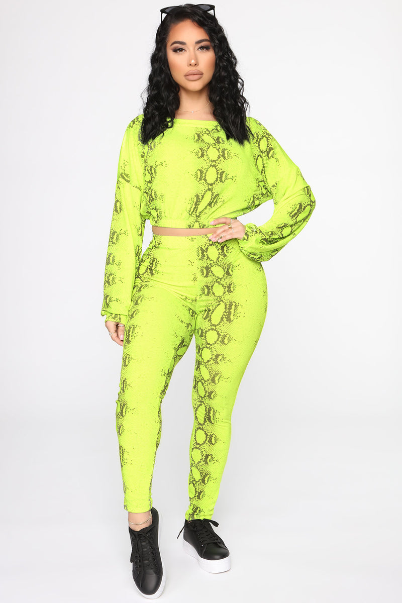 Sneaky Standouts Pant Set - Lime | Fashion Nova, Matching Sets ...