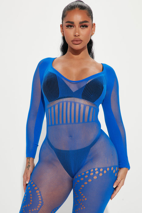 Fashion nova sale royal blue jumpsuit