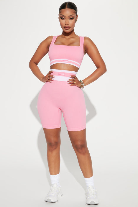 Effortless Kali Ribbed Seamless Biker Shorts - Pink, Fashion Nova, Nova  Sport Bottoms