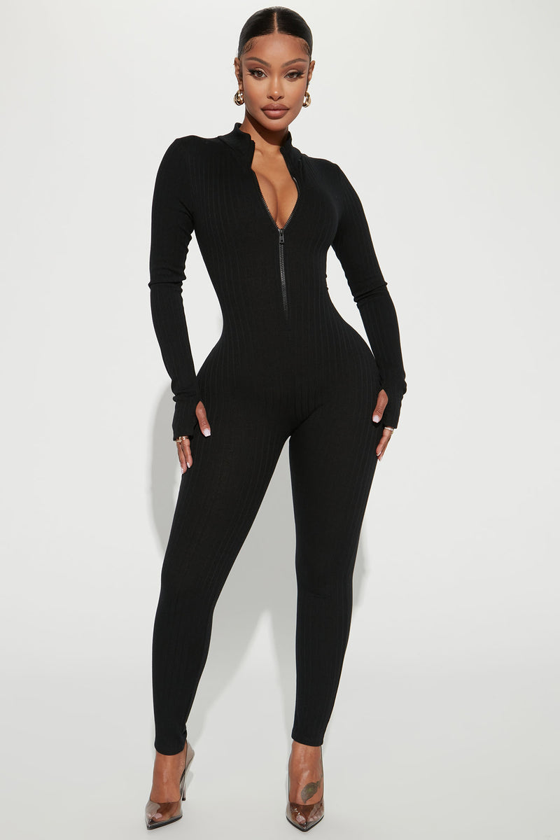 Brielle Rib Jumpsuit - Black | Fashion Nova, Jumpsuits | Fashion Nova