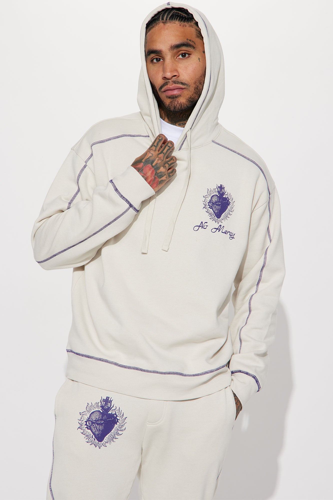 Immaculate Heart Hoodie - White | Fashion Nova, Mens Fleece Tops | Fashion  Nova