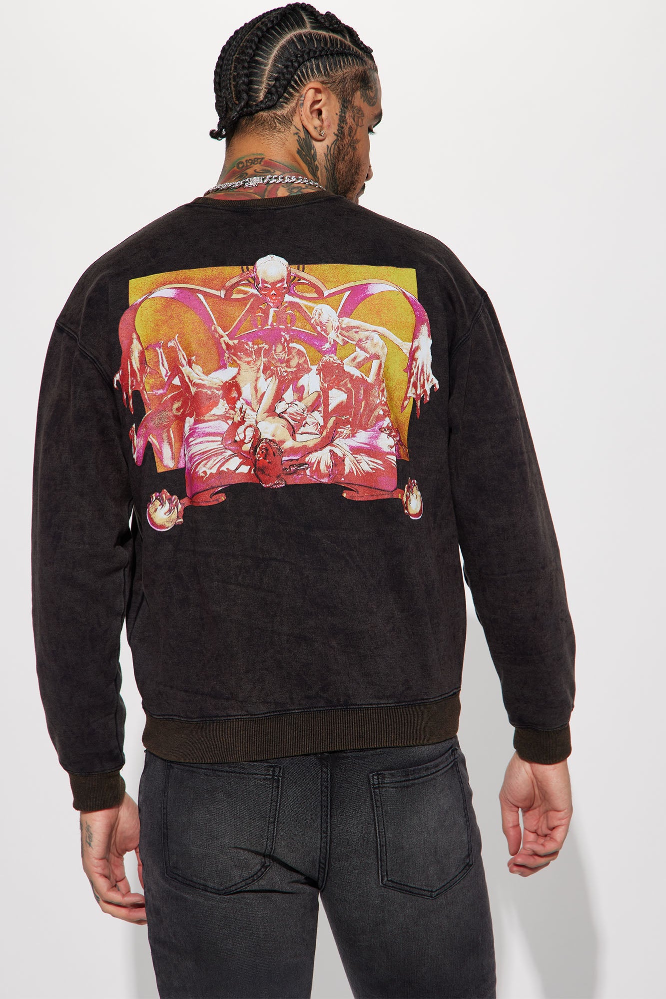Black cheap sabbath crewneck