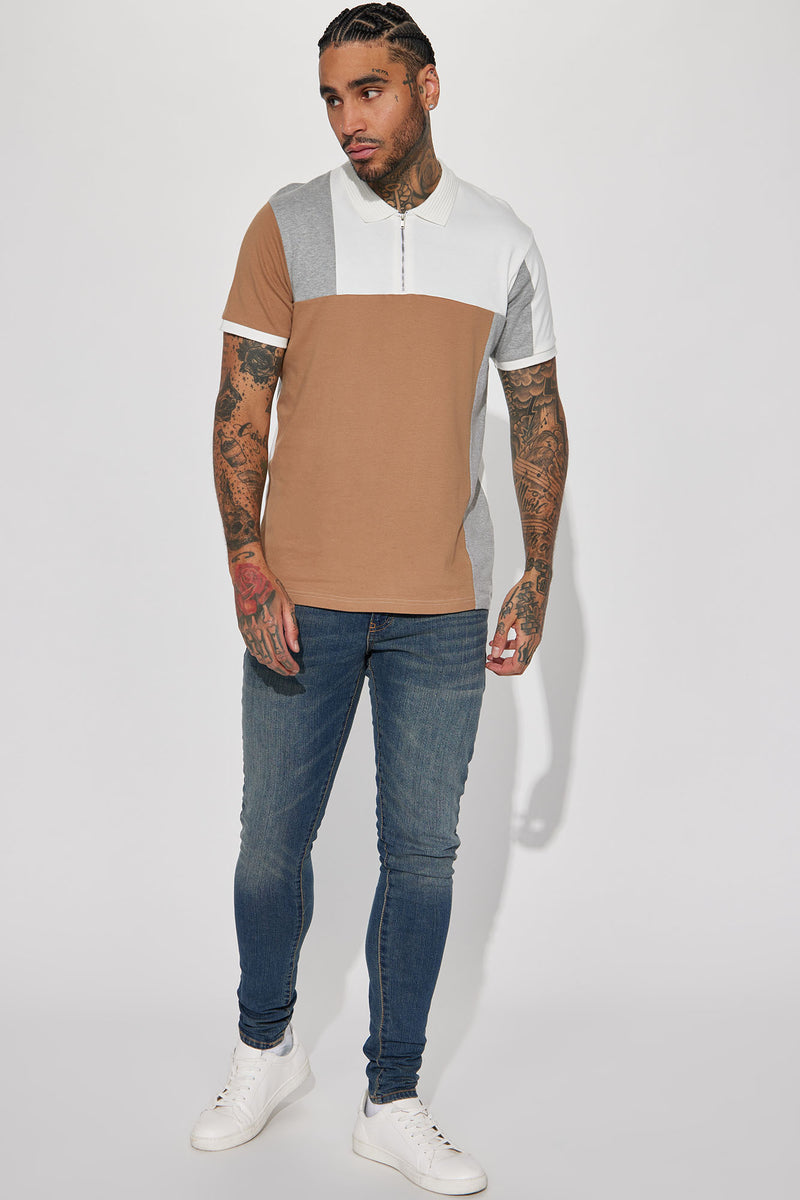 Brother Short Sleeve Polo - Khaki | Fashion Nova, Mens Tees & Tanks ...